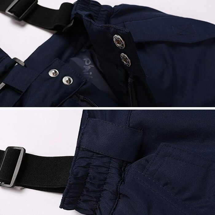 Дитячний гірськолижний костюм 2 частини: куртка та штани для дівчаток, теплий зимовий костюм для активного відпочинку, темно-синій, розмір 110