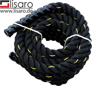 Батл-канат Lisaro для кросфіту, тренувальний канат 9 м, 1,5'', суперякість