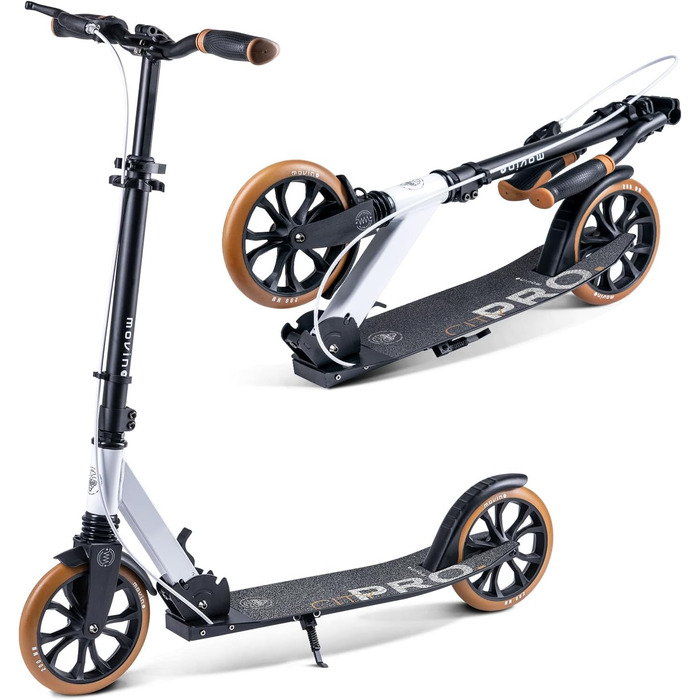 Самокат Movino Roller City Pro складаний для дорослих і підлітків, до 100 кг, регульований, міцна конструкція, підшипники ABEC7