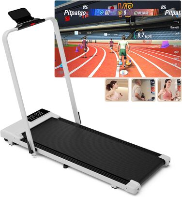 Бігова доріжка DeerRun Raceable для дому, макс. 136 кг, складана, з APP-керуванням, тренуваннями та змаганнями, підходить для офісу та сучасних пристроїв