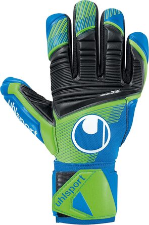 Воротарські рукавички Uhlsport Aquasoft HN для вологих умов, унісекс, розмір 8.5, сині/салатові