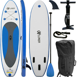 Надувна SUP-дошка EXPLORER 300x76x15 см з веслом для серфінгу та веслування