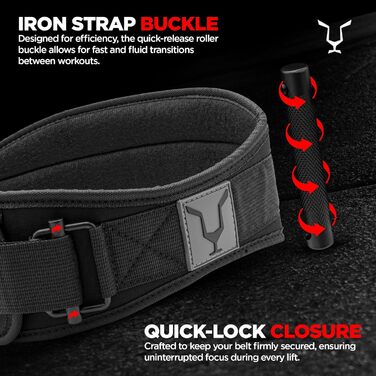 Пояс для важкої атлетики JAG: підтягуючий пояс з автоблокуванням для чоловіків та жінок. Ідеально для бодібілдингу, силових тренувань, важкої атлетики та тренувань у залі. Колір: чорний.