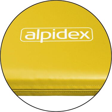 Гімнастичний мат ALPIDEX 200x120x8 см, жовтий, м'який, антиковзний