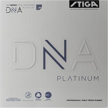 Накладка для настільного тенісу Stiga DNA Platinum M, чорна, 2.3 мм, універсальна