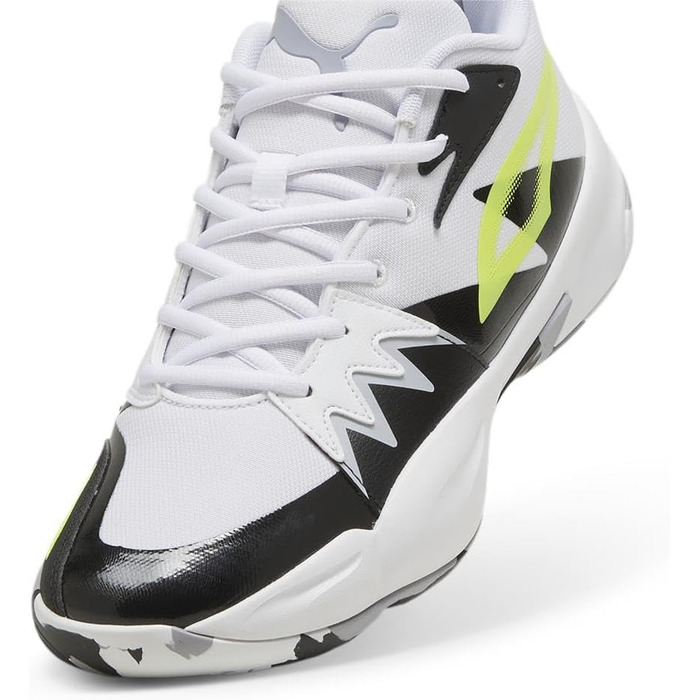 Кросівки баскетбольні PUMA Unisex Genetics 47 EU White Electric Lime