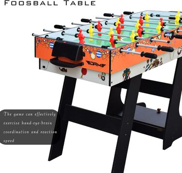 OYE 4FT 8-в-1 Складаний багатофункціональний ігровий стіл - пінг-понг, хокей на повітрі, більярд, настільний футбол, MDF