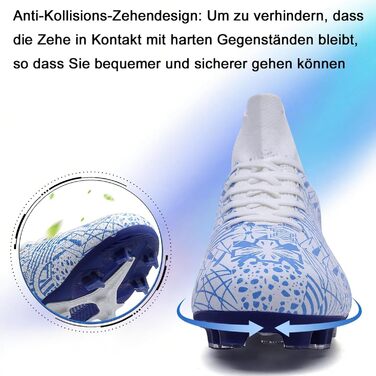 Чоловічі футбольні бутси Madame Fussballschuhe, розмір 36 EU, біло-блакитні