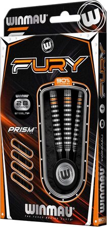 Дартси WINMAU Fury 22-28 г з вольфраму з призмовими крилами та стрижнями Vecta