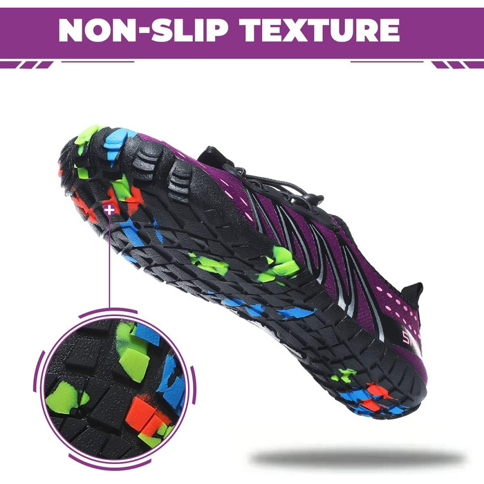 Шкарпетки для плавання Ziitop: чоловічі та жіночі, швидковисихаючі, з дренажними отворами, для пляжу, басейну, каякінгу, фітнесу, трейлраннінгу та хайкінгу, розмір 35-46