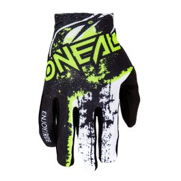 Рукавички O'NEAL Matrix Glove Impact для мотокросу, MTB, DH, FR, Downhill, Freeride, чорний/неоновo-жовтий, дорослі