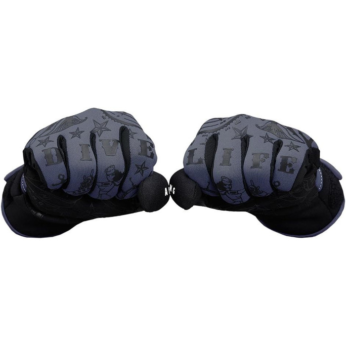 Рукавички для дайвінгу Aqualung Admiral III, чорні / сірі, XS