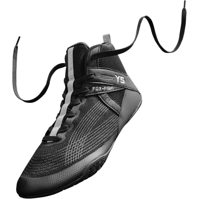 FOX-FIGHT Y5: Боксерські та спортивні кросівки для боротьби, фітнесу та бодібілдингу (39 EU, Чорний, Сірий)