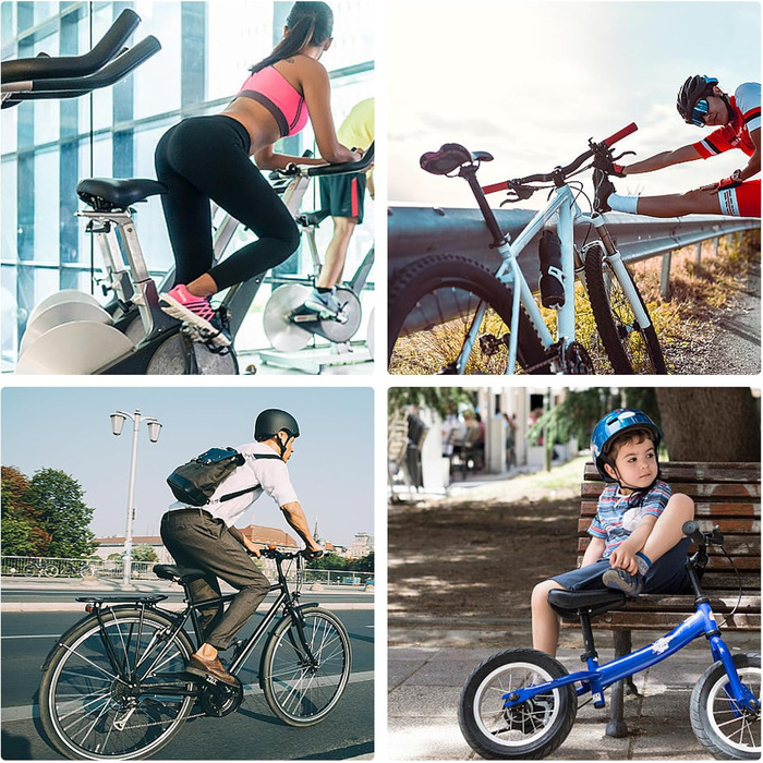 Комфортне велосипедне сідло BWBIKE з широким сидінням та пам'яті-ефектом, водонепроникний чохол з екошкіри, універсальне, срібного кольору