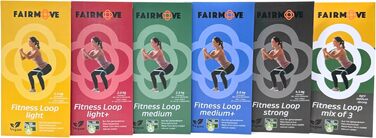 Гумові стрічки FAIR Move для фітнесу: набір 3 шт. з натурального латексу (Theraband) для м'язів, йоги, кроссфіту