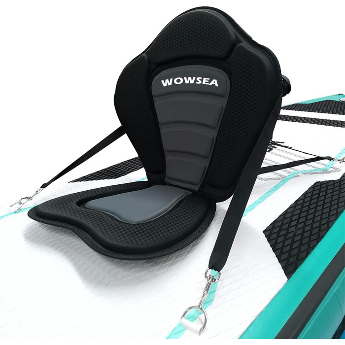 Надувне SUP-борд WOWSEA для туризму, йоги та відпочинку, комплект з насосом, веслом та сидінням, блакитний