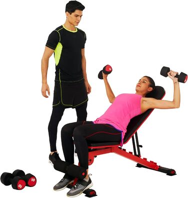 Складана багатофункціональна атлетична лава UFC FID з опорою для ніг, регульована, витримує до 363 кг