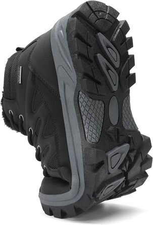 Чоловічі зимові черевики FLARUT: тепла підкладка, для хайкінгу, трекінгу, снігових прогулянок, чорний, 46 EU