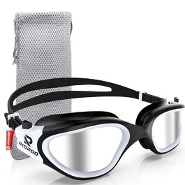 Окуляри для плавання Schwimmbrille, поляризовані, білі/срібні - для жінок та чоловіків, антифог, UV-захист