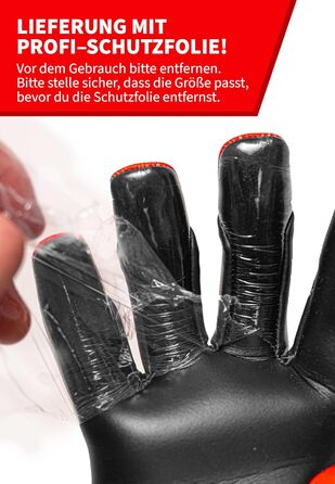 Воротарські рукавиці Reusch Profi Raptor Pro червоно-чорні, розмір 7-11 | професійний хват, 4мм піна, для тренувань та ігор на траві та штучних покриттях