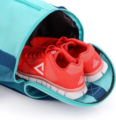Спортивна сумка Meteor 25L для дітей та дорослих: пляжна, для тренувань, подорожей, школи (блакитний/м'ятний)