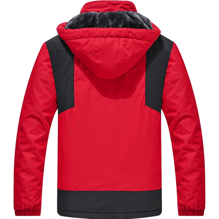 Зимова куртка для чоловіків, сноубордистська куртка, тепла, водонепроникна, для активного відпочинку, вітронепроникна, знімний капюшон, XL, червона