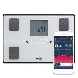 Ваги-аналізатор Tanita BC-401 з Bluetooth, високоточне зважування, аналіз складу тіла, смарт-додаток, визначення метаболічного віку, білі
