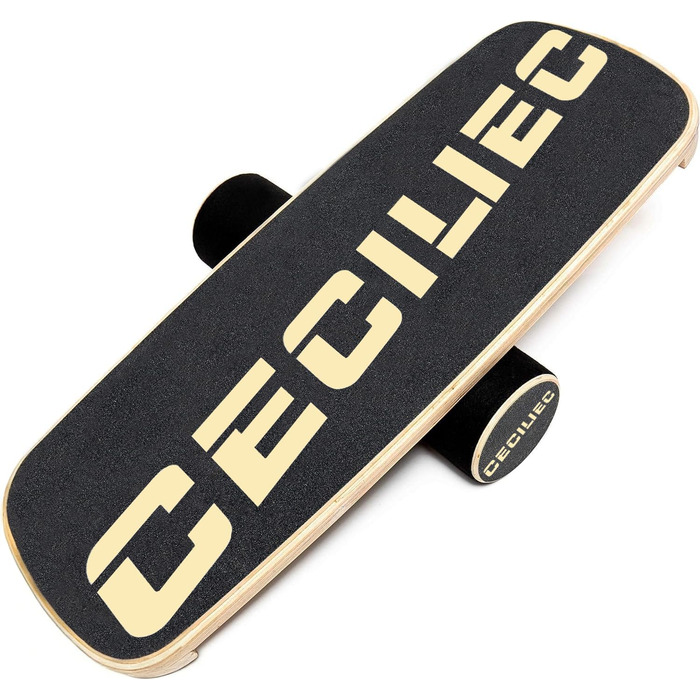 Балансборд для тренувань, балансу та стабільності: дерев'яний балансборд з роликом для спорту та фітнесу