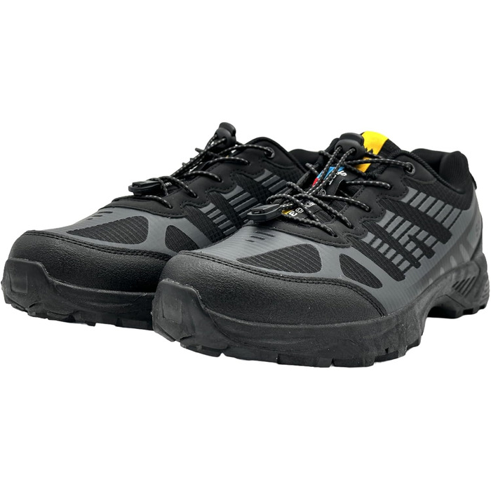 Чоловічі та жіночі трекінгові черевики для хайкінгу та бігу (43 EU, чорний, темно-сірий)