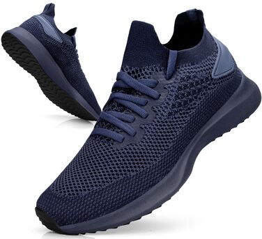 Чоловічі спортивні кросівки Giniros Slip-on: легкі дихаючі меш-кеди для бігу, тенісу та щоденного носіння, темно-сині, розмір 42 EU