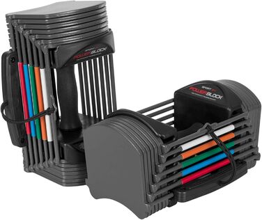 POWERBLOCK Sport 24 кг - чорні гантелі для занять спортом