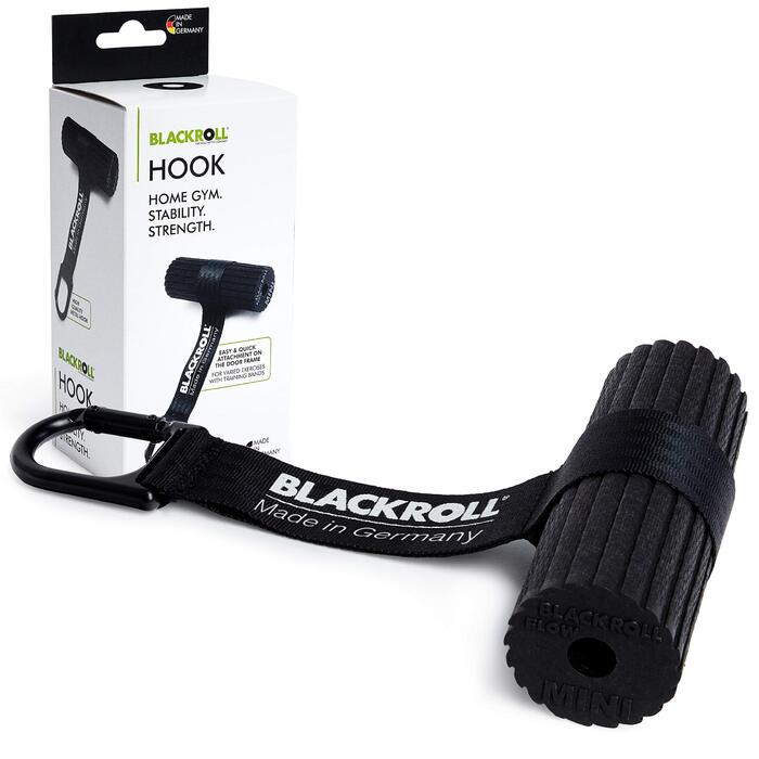 BLACKROLL® SUPER Band (104 см) - Еластична стрічка для фітнесу та зміцнення м'язів, виготовлена в Німеччині. З анкером для дверей (HOOK + MINI FLOW)