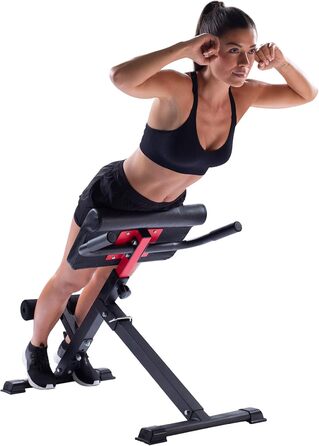 Тренажер для преса та спини Christopeit Sport AB 1000, складаний, з регулюванням і швидкозатискачем, з м'якими валиками для ніг