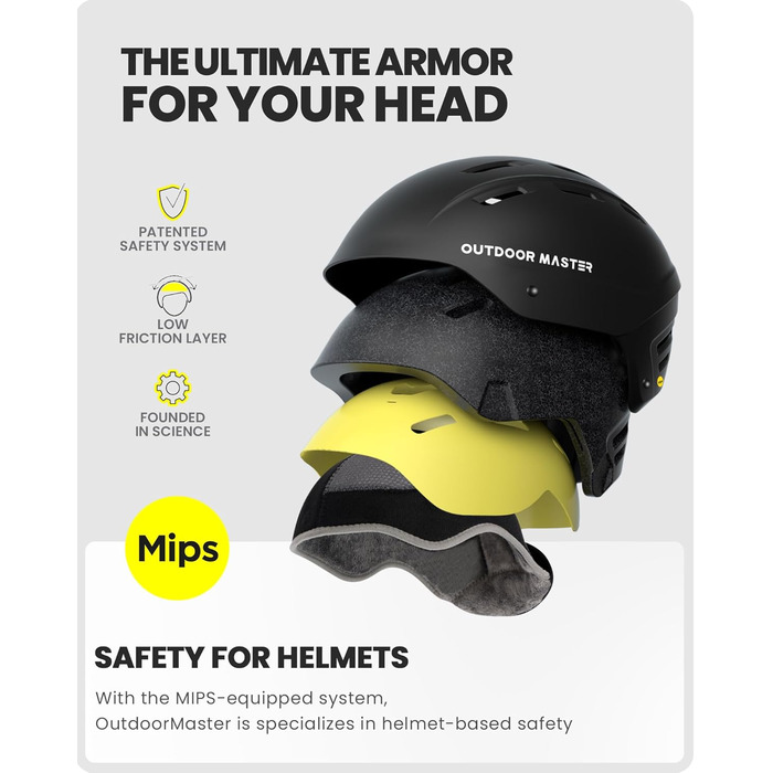 Шолом OutdoorMaster Kelvin II MIPS для гірськолижного спорту та сноуборду (чоловічий, жіночий, юнацький)