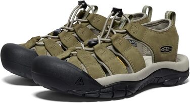 KEEN Newport - чоловічі водяні сандалі з закритим носком, шкіряні (44 EU, Martini Olive Brindle)