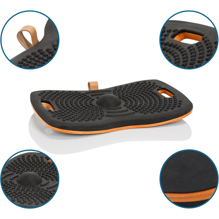 Баланс-борд hjh OFFICE 830041 Balance Board ACTIV дерев'яна дошка для рівноваги з PU-піною, фітнес-тренажер для роботи стоячи