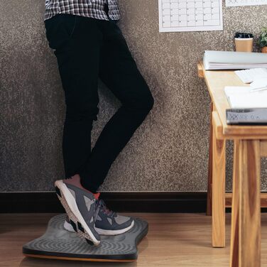 Баланс-борд hjh OFFICE 830041 Balance Board ACTIV дерев'яна дошка для рівноваги з PU-піною, фітнес-тренажер для роботи стоячи