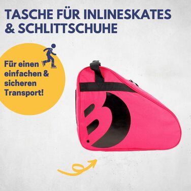 Сумка для роликових ковзанів та ковзанів BEST SPORTING Pink | Роликова та ковзанів сумка з регульованим ремінцем | Велика сумка для роликів та ковзанів