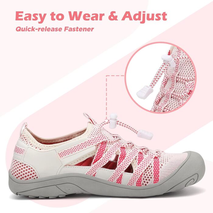 Трекінгові сандалії для жінок SAGUARO, комфортні, дихаючі, розмір 36-42 (41 EU), рожеві