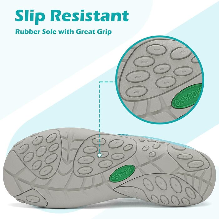 Трекінгові сандалії для жінок SAGUARO, зручні та дихаючі, розмір 36-42 (37 EU), небесно-блакитні