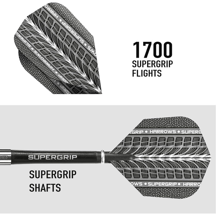 Дротики Harrows Supergrip 22 г, сталевий наконечник