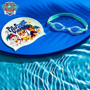 Дитячий набір для плавання PAW Patrol: шапочка та окуляри, синій, UV-захист, антифог, 3-6 років