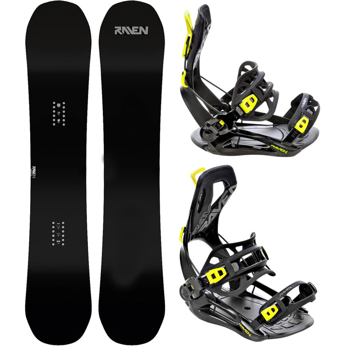 Сноуборд RAVEN Pure Black + Кріплення Lemon (157 см) - Комплект