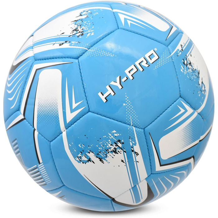 Футбольний м'яч Hy-Pro №5 (Turbine Blue) з покриттям PVC - для тренувань та ігор за будь-якої погоди