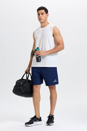 Шорти спортивні чоловічі з кишенею на блискавці – бавовна, дихаюча тканина, ідеальні для прогулянок, фітнесу та активного відпочинку (Л)