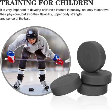 Дискові шайби для хокею VANZACK: 4 шт., 7x7 см, для дітей та дорослих, гумові тренувальні шайби для інлайну та вуличної гри