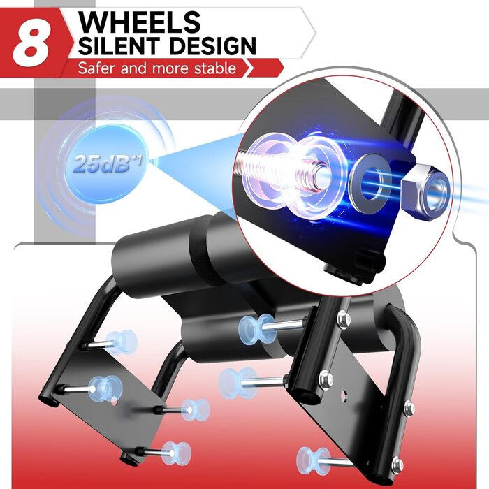 Тренажер для пресу та всього тіла з LCD-монітором, до 150 кг (чорно-сірий)