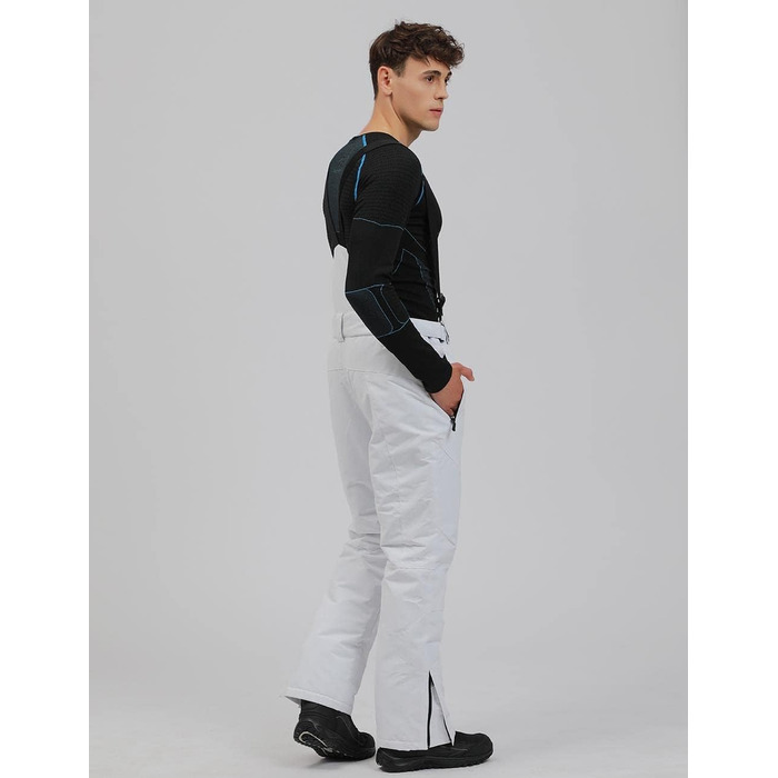 Спортивний костюм YEEFINE для чоловіків, гірськолижний, розмір L, білий + білий
