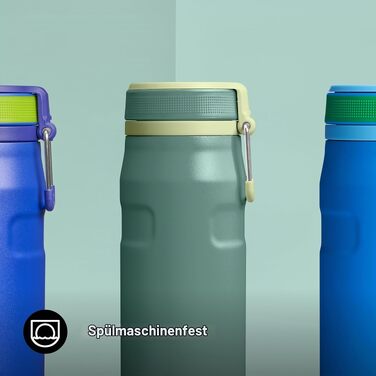 Термос-пляшка STANLEY 1913 IceFlow Bottle Twist Flip 0.47L, сталева вакуумна пляшка для напоїв (Shale)