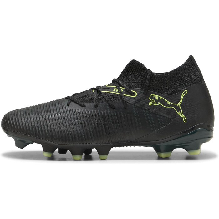 Жіночі футбольні бутси PUMA Future 8 Match FG/AG, 43 EU, чорний/світло-зелений/жовтий
